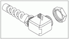 90º LIQUID TIGHT STRAIN RELIEF WITH LOCKING NUT