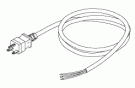 HOSPITAL GRADE POWER CORD WITHOUT CONNECTORS (10A @ 220VAC, 8 ft.)