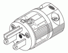 HOSPITAL GRADE MALE PLUG (15A @ 125VAC, NEMA 5-15P)