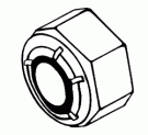 HEX NUT WITH ELASTIC STOP