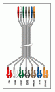 7 LEADWIRE SET DISPOSABLE 24" DIN/PINCH