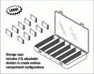 16 ADJUSTABLE COMPARTMENT STORAGE CASE