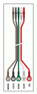 5 LEADWIRE SET - 40" DIN/SNAP