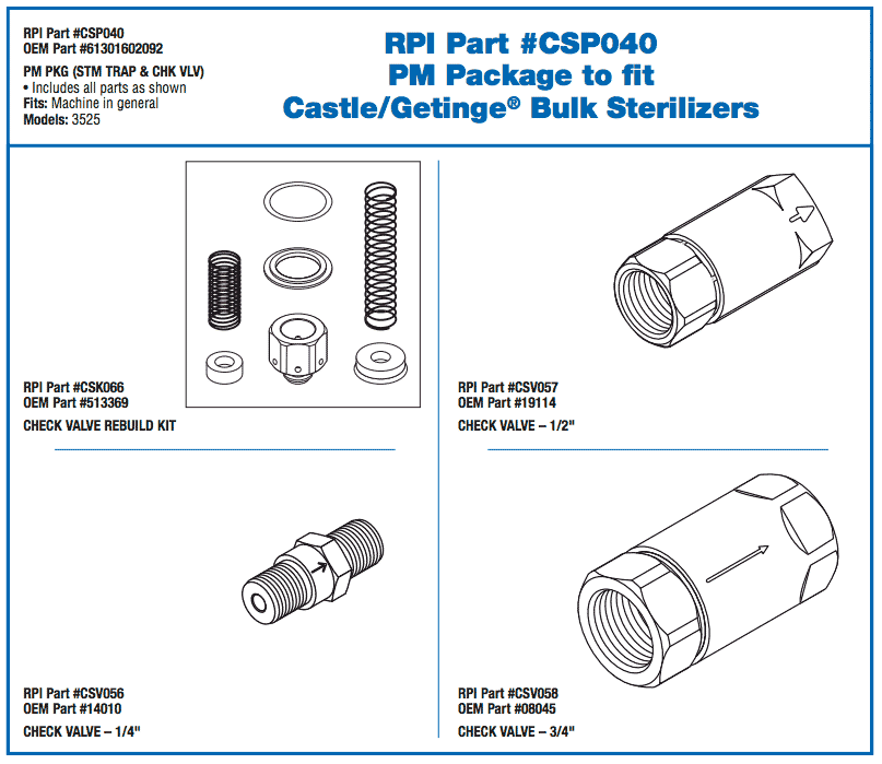 PM PKG (STM TRAP & CHK VLV) - Click Image to Close