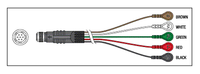 HOLTER CABLE - 5 LEAD FIXED SNAP - Click Image to Close