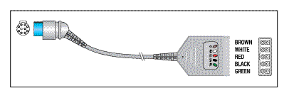 PATIENT CABLE - 5 LEAD DUAL - Click Image to Close