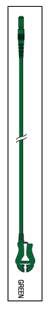 LEADWIRE GREEN 24" DIN/PINCH - Click Image to Close