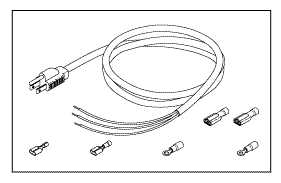 POWER CORD (15A @ 125VAC, WITH TERMINALS, 7 ft.) - Click Image to Close