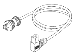 HOSPITAL GRADE POWER CORD (15A @ 125VAC, RIGHT ANGLE, 18 ft.) - Click Image to Close