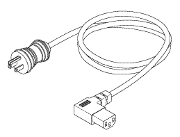 HOSPITAL GRADE POWER CORD (13A @ 125VAC, RIGHT ANGLE, 18 ft.) - Click Image to Close