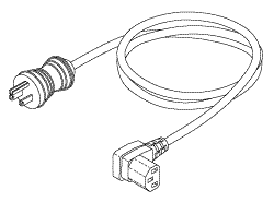 HOSPITAL GRADE POWER CORD (13A @ 125VAC, DOWN ANGLE, 8 ft.) - Click Image to Close