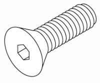 FLAT HEAD HEX SOCKET CAP SCREW - Click Image to Close